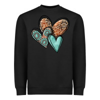 Black western love hearts Heavyweight Sweatshirt - MaliasSmallBusiness