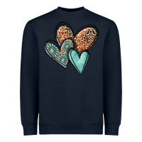 Navy western love hearts Heavyweight Sweatshirt - MaliasSmallBusiness