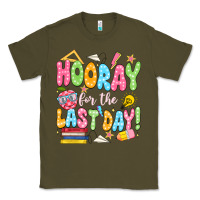 Army Green hooray for the last day white Classic Tee - JahusDesignShop