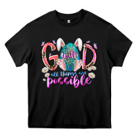Black with god all things are possible Heavy Core Tee - RacoonDesign