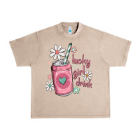 French Oak lucky girl drink Urban Heavy Tee - MaliasSmallBusiness