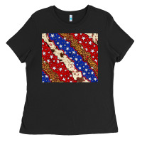 Black 4th of July USA flag leopard cowhide 20oz tumbler Ladies Tee - Neo Western