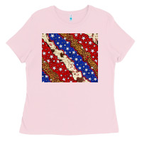 Bubblegum Pink 4th of July USA flag leopard cowhide 20oz tumbler Ladies Tee - Neo Western