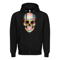 Black Mexican Skull Zipper Hoodie - Artiststas