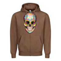 Chestnut Mexican Skull Zipper Hoodie - Artiststas