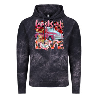 Cloud Black loads of love valentines day truck Vintage Hoodie - NancyCooperArtShop
