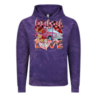 Cloud Purple loads of love valentines day truck Vintage Hoodie - NancyCooperArtShop