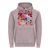 Vintage Zinc loads of love valentines day truck Vintage Hoodie - NancyCooperArtShop