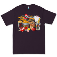 Plum School Bus Coffee Cups Premium Tee - FaDigitalArtStudio