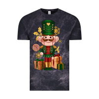 Cloud Black Christmas Nutcracker Vintage Tee - NancyCooperArtShop