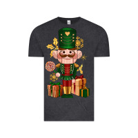 Vintage Black Christmas Nutcracker Vintage Tee - NancyCooperArtShop