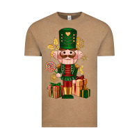 Vintage Coffee Christmas Nutcracker Vintage Tee - NancyCooperArtShop