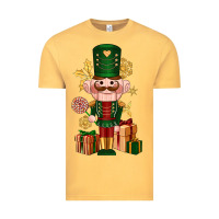 Vintage Mustard Christmas Nutcracker Vintage Tee - NancyCooperArtShop