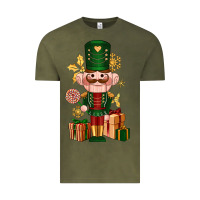 Vintage Olive Christmas Nutcracker Vintage Tee - NancyCooperArtShop