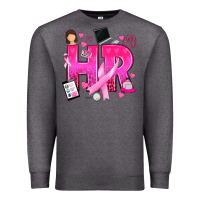 Charcoal Heather breast cancer hr human resources Premium Sweatshirt - texasbilliewilder