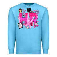 Ocean Blue breast cancer hr human resources Premium Sweatshirt - texasbilliewilder