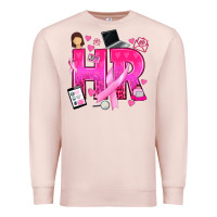 Pale Pink breast cancer hr human resources Premium Sweatshirt - texasbilliewilder