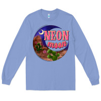Colony Blue neon moon Long Sleeve Tee - NancyCooperArtShop