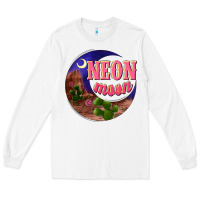 White neon moon Long Sleeve Tee - NancyCooperArtShop