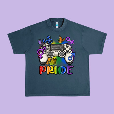 Gaymer Pride Urban Heavy Tee Designed By Maliassmallbusiness