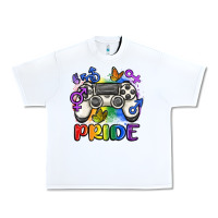 White gaymer pride Urban Heavy Tee - MaliasSmallBusiness