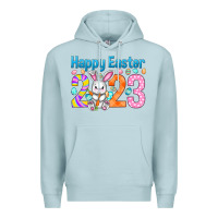 Blue Mist Happy Easter 2023 Easter Day Premium Hoodie - HowdyJamesFarm