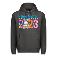 Charcoal Heather Happy Easter 2023 Easter Day Premium Hoodie - HowdyJamesFarm