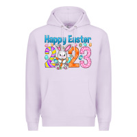 Lilac Happy Easter 2023 Easter Day Premium Hoodie - HowdyJamesFarm