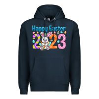 Navy Happy Easter 2023 Easter Day Premium Hoodie - HowdyJamesFarm
