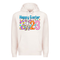 Pale Pink Happy Easter 2023 Easter Day Premium Hoodie - HowdyJamesFarm