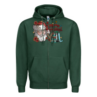 Sports Green merry christmas yall Zipper Hoodie - SublimationCraftShop