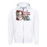 White merry christmas yall Zipper Hoodie - SublimationCraftShop