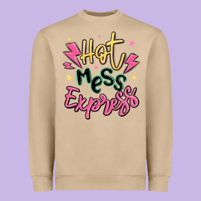 Hot Mess Express Heavyweight Sweatshirt Designed By Maliassmallbusiness