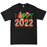 Black happy 2022 with christmas tree cake Premium Tee - AdoDesignShop