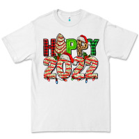 White happy 2022 with christmas tree cake Premium Tee - AdoDesignShop