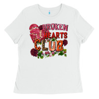 White broken heart club Ladies Tee - FaDigitalArtStudio