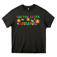 Asphalt see you later educators  libbey glass Heavy Core Tee - HRA Design Shop