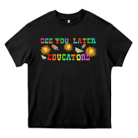 Black see you later educators  libbey glass Heavy Core Tee - HRA Design Shop