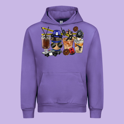 Police Coffee Cups Urban Hoodie Designed By Fadigitalartstudio