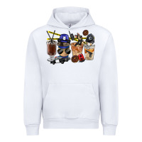 White Police Coffee Cups Urban Hoodie - FaDigitalArtStudio