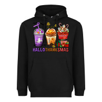 Black hallothanksmas coffee cups Heavyweight Hoodie - texasbilliewilder
