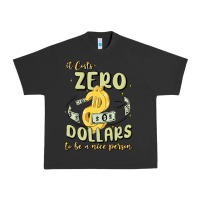 Pigment Black it costs zero dollars to be a nice person Urban Heavy Tee - MaliasSmallBusiness