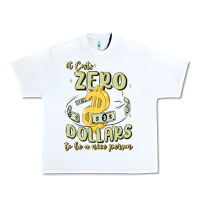 White it costs zero dollars to be a nice person Urban Heavy Tee - MaliasSmallBusiness