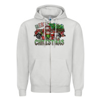 Dove Grey merry christmas Zipper Hoodie - SublimationCraftShop
