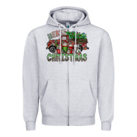 Heather Grey merry christmas Zipper Hoodie - SublimationCraftShop