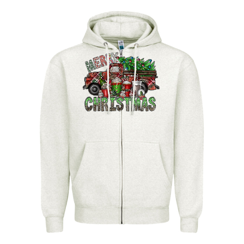 Merry Christmas Zipper Hoodie by SublimationCraftShop | Teevron