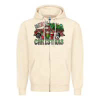 Sandshell merry christmas Zipper Hoodie - SublimationCraftShop