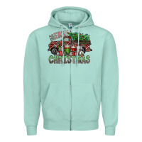 Seafoam merry christmas Zipper Hoodie - SublimationCraftShop