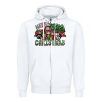 White merry christmas Zipper Hoodie - SublimationCraftShop