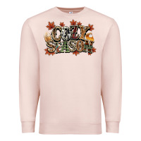 Pale Pink Cozy season Fall Premium Sweatshirt - NancyCooperArtShop